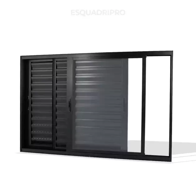 Janela Veneziana 3 Folhas Gold